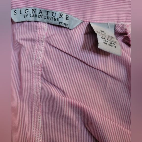 Signature by Larry Levine Pink Botton Down Shirt, size XS - Picture 4 of 4